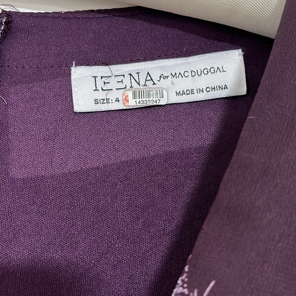 Ieena Mac Duggal Dress Tiered Ruffle Maxi Gown in Plum sz4 - Picture 10 of 15